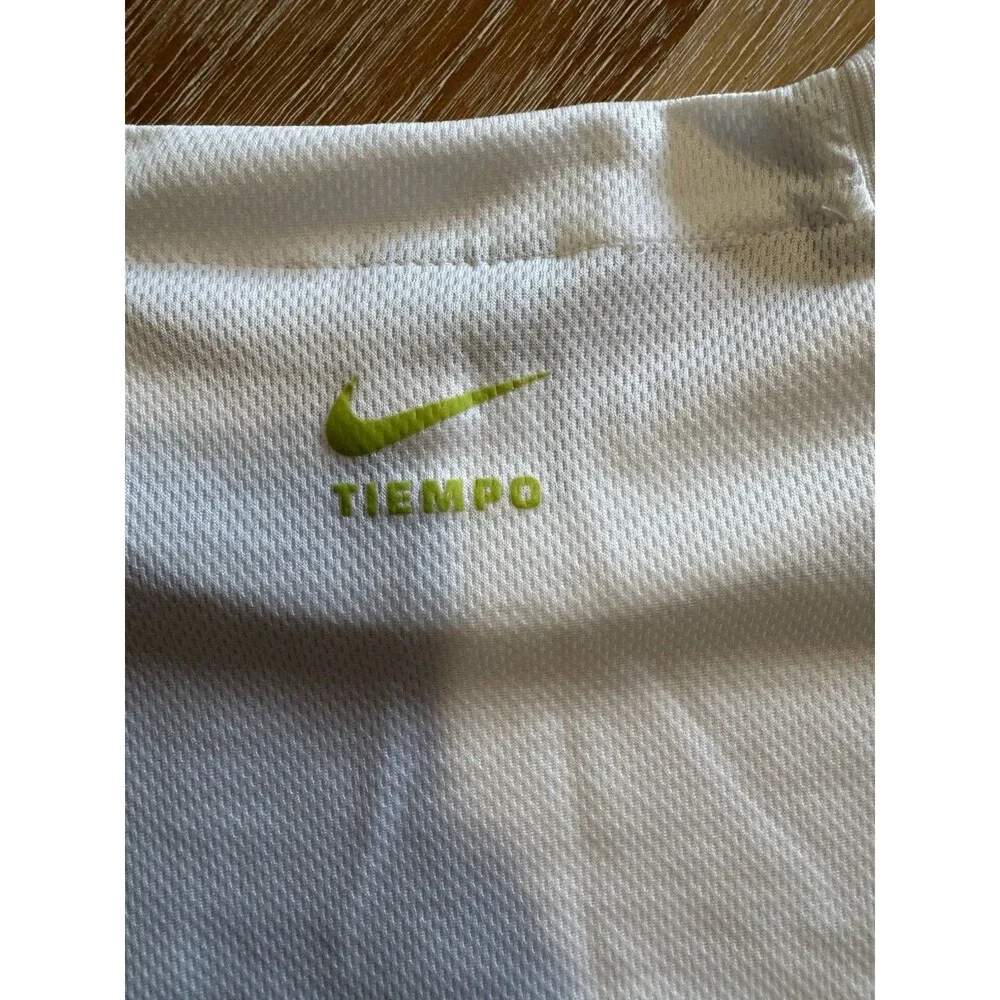 Vintage Nike Tiempo Football Shirt White Black Geometric Y2K Size XXL